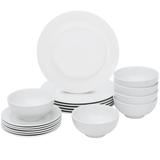 18-Piece White Porcelain Dinnerware Set