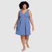 Eddie Bauer Plus Size Women's Aster Crossover Dress- Bluebird - Size 3X