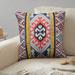 24 x 24 Square Cotton Accent Throw Pillow, Soft Kilim Print, Multicolor