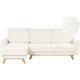 Boucle Right Corner Sofa Sleeper Function Pull Out Tufted Cushioned Back White Siro - White