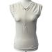 Athleta Tops | Athleta Pacifica Fitted Zippered Tank Top Off White Size Medium | Color: White | Size: M