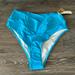 Pink Victoria's Secret Swim | Nwt Pink Victoria’s Secret High Waist V Crossover Blue Bikini Swim Bottoms M | Color: Blue | Size: M