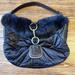 Coach Bags | Chocolate Brown Coach Fur And Quilted Satin Shoulder Hobo Bag W/Brass Clasp | Color: Brown | Size: Os