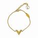 Louis Vuitton Jewelry | Louis Vuitton Bracelet Essential V M61084 Gold Brand Accessories Women's | Color: Gold | Size: Os