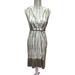 Michael Kors Dresses | Michael Kors Women's Sz M Tie Dye Casual Dress Sleeveless V-Neck Cinched Waist. | Color: Green | Size: M