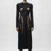 Zara Dresses | Nwt Silhouette Print Dress Zw Collection | Color: Black/Gold | Size: Various