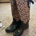 Coach Shoes | Coach Brand Rain Boots. Size 36 | Color: Brown/Tan | Size: 36