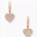 Kate Spade Jewelry | Nwt Kate Spade Yours Truly Pave Heart Drop Earrings | Color: Pink | Size: Os