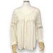 American Eagle Outfitters Tops | American Eagle Outfitters Ivory Eyelet Boho Button Front Top | Color: Cream | Size: L
