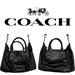 Coach Bags | Coach Ashley Black Leather Satchel Purse With Dust Bag Vintage | Color: Black/Silver | Size: Os