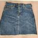 J. Crew Skirts | J Crew Denim Skirt Size 0 J Raw Edge Hem Mini New Mercantile | Color: Blue | Size: 0