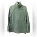 Free People Sweaters | Free People Big City Turtleneck Sea Spruce Combo Green Size Small Oversized | Color: Green | Size: S