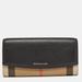 Burberry Bags | Burberry Black/Beige House Check Canvas And Leather Flap Continental Wallet | Color: Black | Size: Os