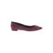 BOSS by HUGO BOSS Flats: Slip-on Chunky Heel Classic Burgundy Print Shoes - Women's Size 38 - Pointed Toe