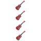 ibasenice 4pcs Mini Simulation Guitar Toddler Trumpet Toys Ages 2-4 Ukulele Guitar Musical Instruments Kids Stitch Ukulele Instrument for Kids Kid Guitar Baby Set Abs Christmas