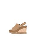 UGG Women's Abbot Adjustable Slide Wedge Sandal, Sand Suede, 5.5 UK