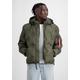 Winterjacke ALPHA INDUSTRIES "ALPHA Men - Parka & Winter Jackets Hooded Logo Puffer" Gr. L, grün (dark olive) Herren Jacken Übergangsjacken