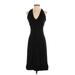 White House Black Market Cocktail Dress - Midi: Black Solid Dresses - Women's Size X-Small