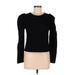 Zara Sweatshirt: Black Print Tops - Women's Size Medium