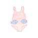 Carter's One Piece Swimsuit: Pink Solid Sporting & Activewear - Size 6 Month