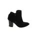 Wild Diva Ankle Boots: Black Print Shoes - Women's Size 6 - Almond Toe