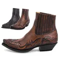 Bottes de cowboy western pour hommes et femmes taille 35-48 motif de broderie chaussures