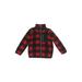 Old Navy Fleece Jacket: Red Checkered/Gingham Jackets & Outerwear - Size 4Toddler