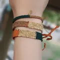 Go2Boho-Bracelet en fil tressé pour femme ULen métal bijoux fantaisie réglable