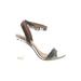 Steve Madden Heels: Silver Shoes - Women's Size 11 - Open Toe