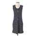 J.Crew Factory Store Casual Dress - Shift Scoop Neck Sleeveless: Gray Print Dresses - Women's Size X-Small