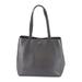 Dagne Dover Leather Laptop Bag: Pebbled Gray Graphic Bags