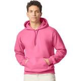 Gildan SF500 Adult Softstyle Fleece Pullover Hooded Sweatshirt in Pink Lemonade size XL