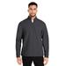 North End NE725 Men's Spirit Textured Quarter-Zip T-Shirt in Black Heather size Large | Cotton/Polyester Blend