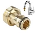 Geege Brass Faucet Tap Quick Connector G3/4 Male Thread Hose Pipe Adapter Fitting