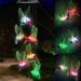 Color-Changing LED Solar Mobile Wind Chime LED Changing Light Color Waterproof Six Hummingbird Wind Chimes for Home Party Night Garden Decoration