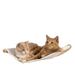 RUseeN Cat Hammock Wall Mounted Cat Bed for Large Cats Wall Perches Wooden Cat Wall Furniture Modern Indoor Cat Shelves for Climbing Sleeping and Lounging 21 x 18.5 inch Cat Wall Stuff Beige