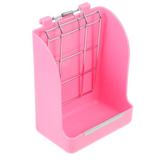 Pet Food Rack Feeder Manger Chinchilla Holder Bunny Storage Rack Pet Feeding Straw Frame Dispenser Chinchilla Red Plastic Galvanized Alloy