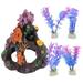 Fish Aquarium Decor Squidward Tank Decorations DIY Plant Conch 5 Pcs Accessories Plastic Aquatic Plants