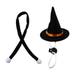 Tingshir 1 Set of Halloween Pet Hat Scarf Adjustable Dog Cat Witch Hat Party Pet Supply