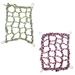 2 PCS Squirrel Hammock Netting Animal Hamster Hammock Net Pet Owner Gifts Reptivite Colorful Woven Climbing Net