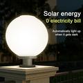 GlorySunshine Outdoor Post Light Fixtures Solar Powered Waterproof Courtyard Garden Lawn Street Lights Round Ball Lamp External Landscape Patio Pillar Lighting Fixture