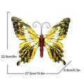 Zainafacai Ornaments Garden Butterfly Art Outdoor Garden Backyard Metal Animal Decoration Gift Room Decor Yellow