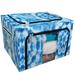 ECZJNT Blur fabric Tie dye bright colors texture Storage Bag Clear Window Storage Bins Boxes Large Capacity Foldable Stackable Organizer With Steel Metal Frame For Bedding Clothes Closets Bedrooms