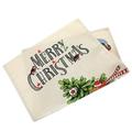 Christmas Garden Flag Double Sided Burlap Christmas Outdoor Flag Xmas Hanging Flag Hanging Banner Bunting Wall Plaque for Christmas House Lawn