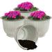 Sunnydaze Carlotta Indoor/Outdoor Metal Plant Pots - 14.75 - White Glaze - Set of 4