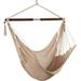 Hanging Hammock Chair Hammock Chair with 2-Seat Cushions Small Size Swing Chair Hanging Chair for Yard/Bedroom/Patio/Garden Max.265LBs