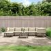 8 Piece Patio Lounge Set with Cushions Anthracite Poly Rattan