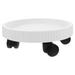 Indoor Plant Pots Planter Stand with Wheels Plant Tray for Pots Flower Pot Holder Flower Pot Tray Flowerpot Tray Mobile Pot Base Pulley White Plastic