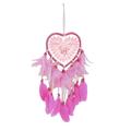 Zainafacai Dream Catchers Dream Wind Chimes Colorful Feathers Dream Wind Chimes Home Room Wall Decoration Outdoor Wind Chimes Room Decor Hot Pink