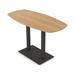 Arc Boat Bistro Height Meeting Table Square Metal Base 34x70 Bar Table